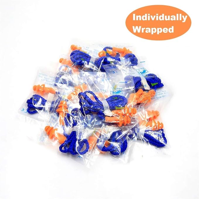 10 Pair Corded Reusable Ear Plugs - Image 2