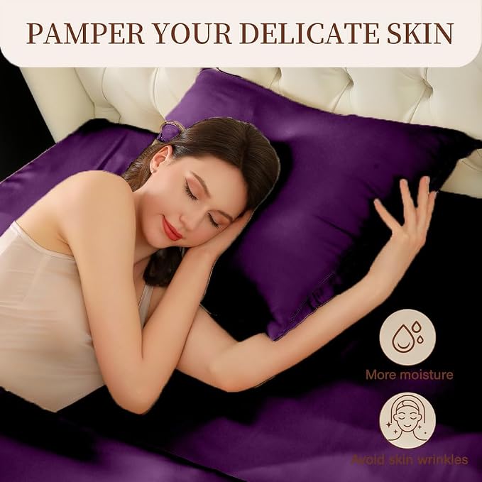 Mulberry Silk Pillowcase for Hair and Skin Standard Size 20"X 26" - Image 6