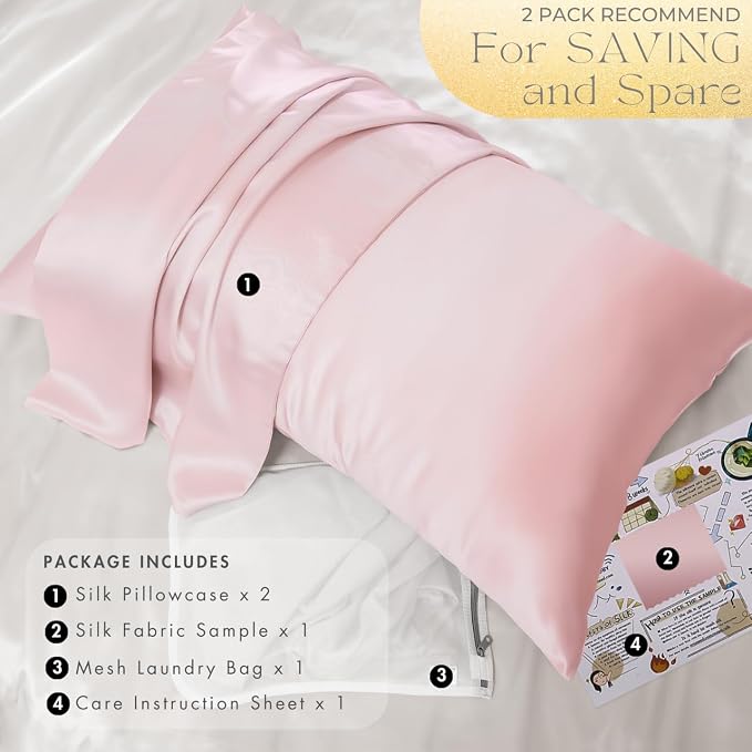 PROMEED 23 Momme Silk Toddler Pillowcase 2 Pack - Image 6