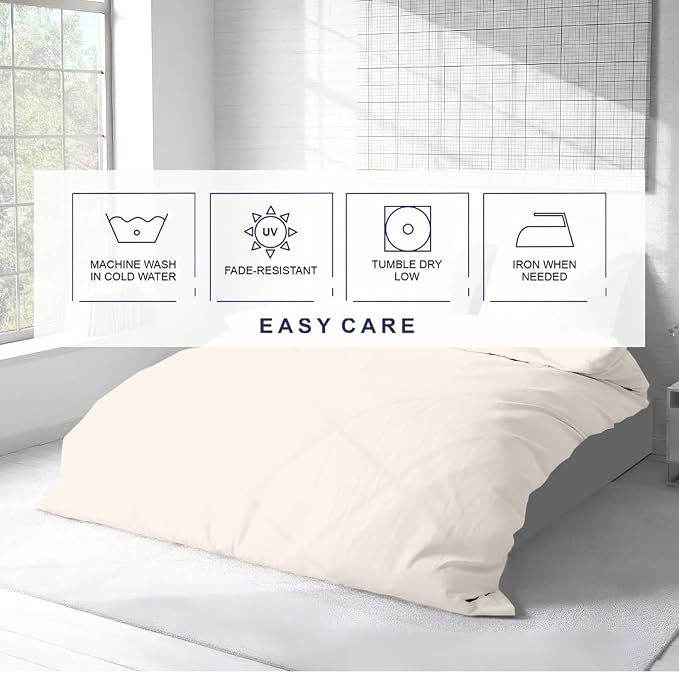 Kotton Culture 3 Pc Duvet Cover Queen Size/Full Size Set-100% Egyptian Cotton - Image 6