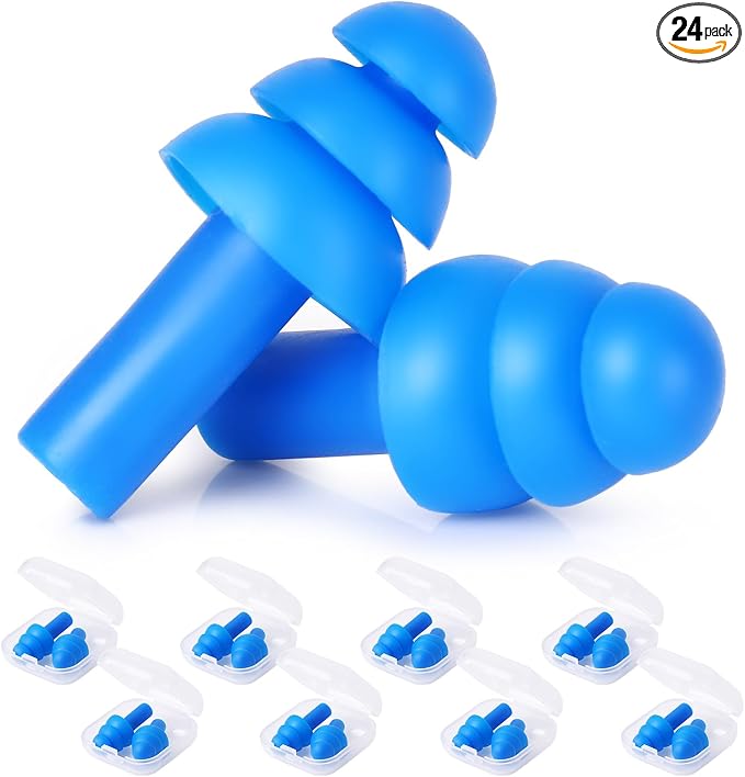 24 Pair Blue Ear Plugs by AIOMOB
