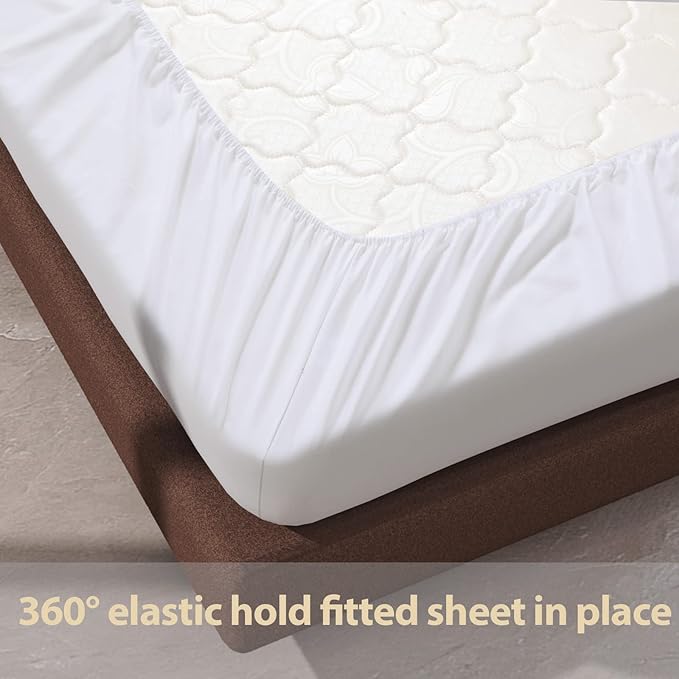 2-Pack 100% Egyptian Cotton Fitted Sheet TwinXL Size, 600 Thread Count Cotton - Image 6