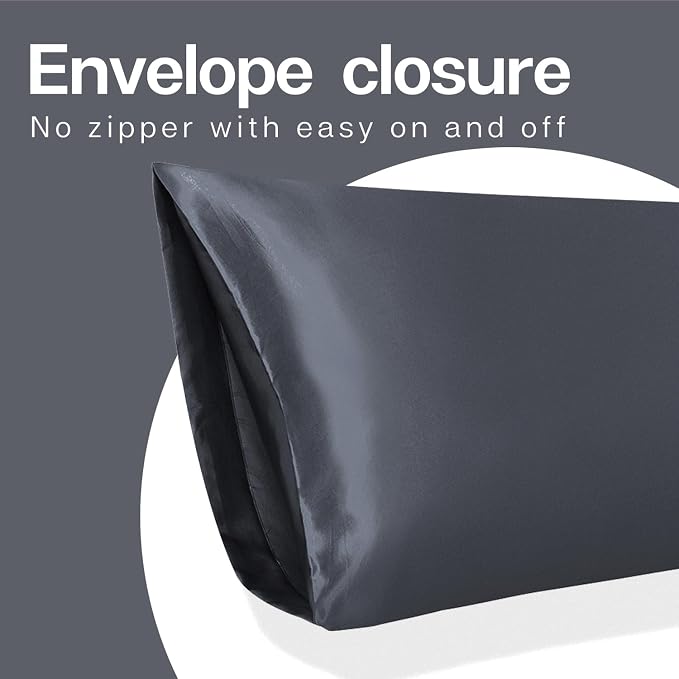 MR&HM Satin Body Pillow Cover, Soft and Breathable Body Pillow Case - Image 7