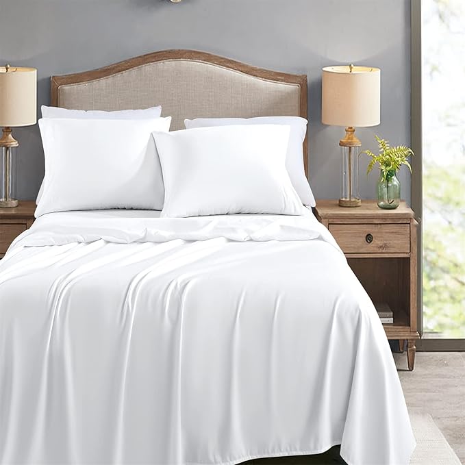 FreshCulture Full Flat Sheets Only, Soft Microfiber Bedding Sheets - Image 2