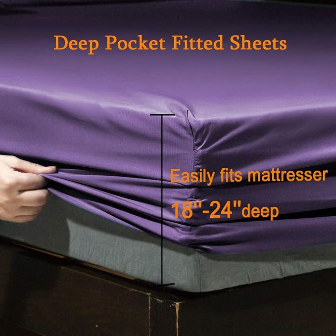 SONORO KATE Bed Sheet Set Super Soft Microfiber 1800 Thread Count Luxury - Image 3