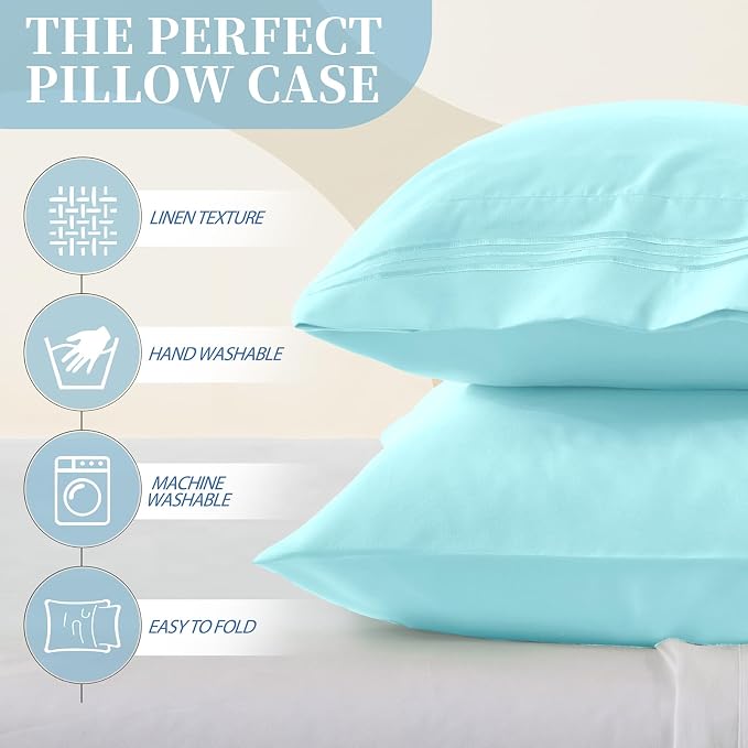 Vonty 2 Pack King Pillow Cases - Image 2