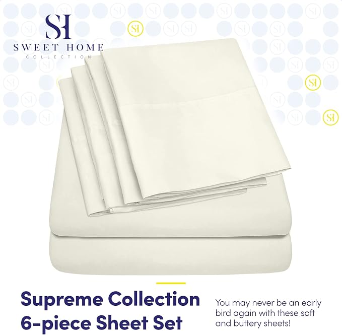 Sweet Home Collection 6 Piece 1500 Supreme Collection Brushed Microfiber Deep - Image 2