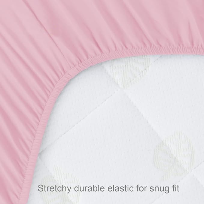 Biloban Mini Crib Sheets Fitted, 2 Pack Mini Crib Sheet Fits - Image 5