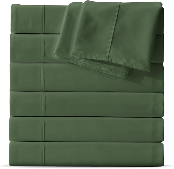 Maple&Stone Twin Flat Sheet 6 Pack, Premium Soft & Breathable, Brushed by MapleStone