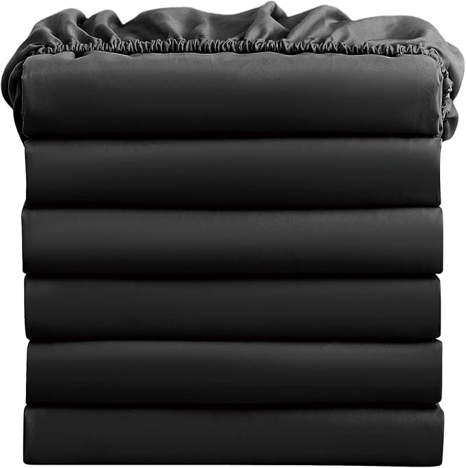 FreshCulture Full Fitted Sheets, Bulk Pack of 6, Deep Pocket, Soft Microfiber by FreshCulture