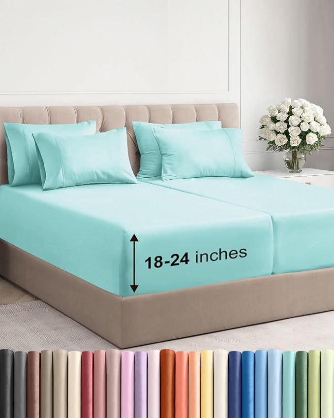 Extra Deep Split King Sheet Set by CGKUnlimited