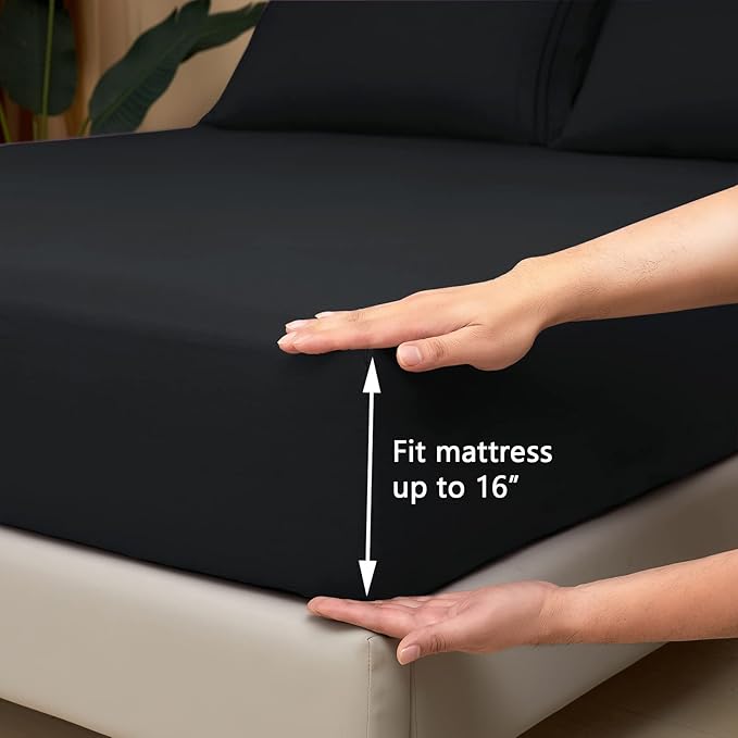 Mejoroom King Size Bed Sheet Set - Image 3