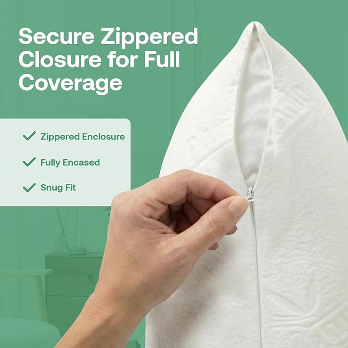 Premium Standard 20''x 26'' Waterproof Pillow Protector Covers - Image 6