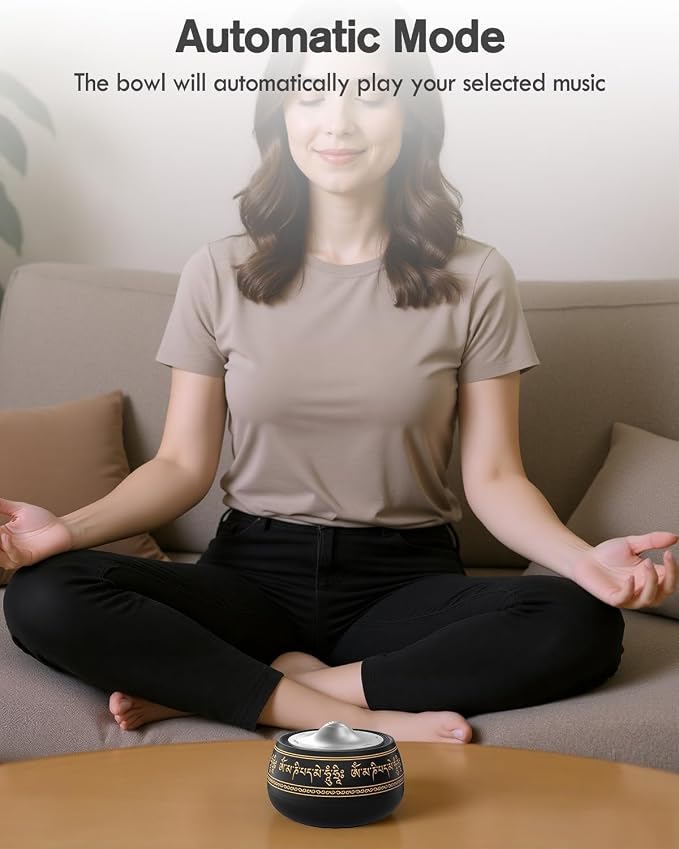 Portable Electronic Tibetan Singing Bowl, 8 Chakra Modes - Image 3