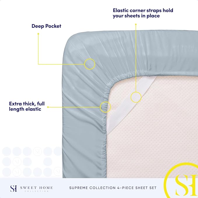 Twin XL Sheets - Breathable Luxury Sheets - 1800 Supreme Collection Extra Soft - Image 5
