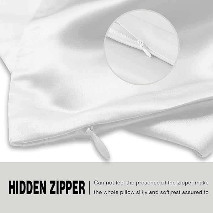 Silk Pillow Cases 2 Pack, Soft Breathable and Sliky Queen Size Pillow Cases Set - Image 4
