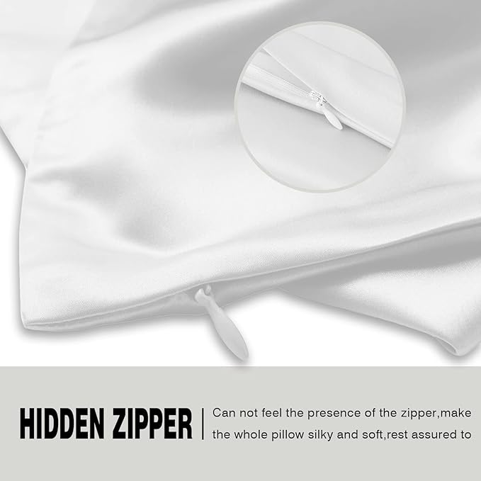 Silk Pillow Cases 2 Pack Soft Breathable and Sliky King Size Pillow Cases Set - Image 4