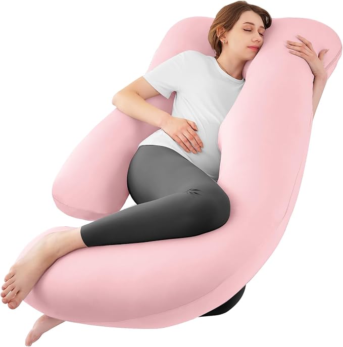 Sasttie Pregnancy Pillows for Sleeping, U Shaped Cooling Full Body Pillow by SASTTIE