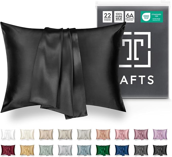 Tafts Pillow Cases - 22mm 100% Pure Mulberry 6A Silk Pillowcase by Tafts