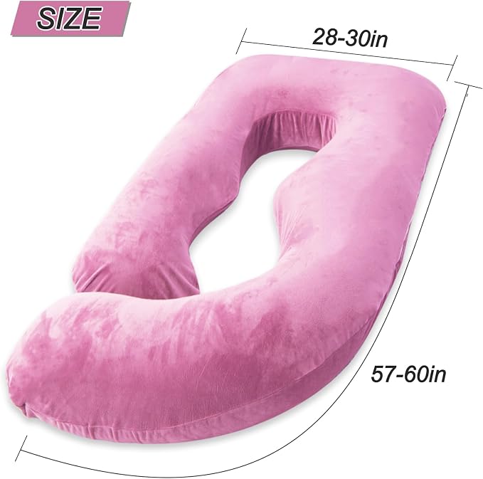 60 Inch Pregnancy Pillow for Sleeping, Extra Large U Shaped Body Pillow - Image 3