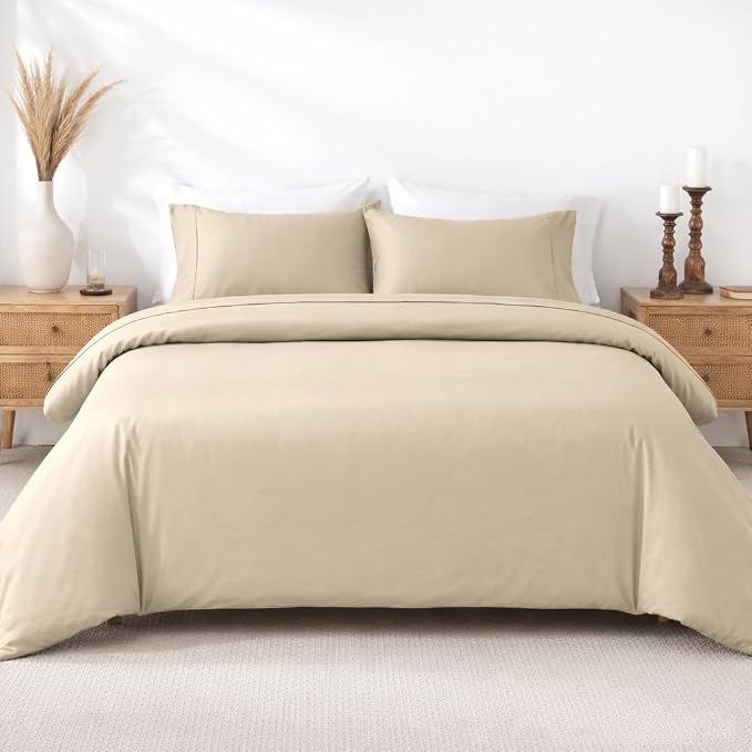 California Design Den 3 Pc 100% Cotton Duvet Cover Set Queen Size/Full Size by CaliforniaDesignDen