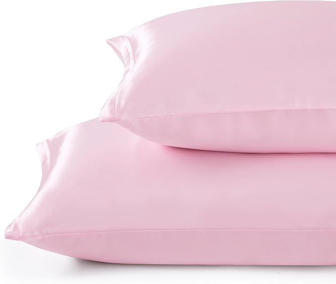 Satin Pillowcases with Zipper （20x36）, King Size Pillowcases Set of 2 - Image 2