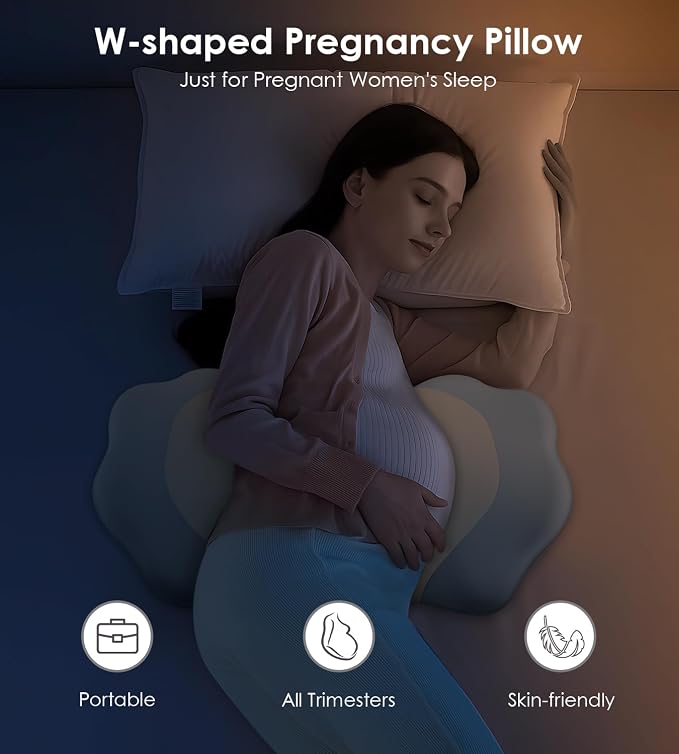 Memory Foam Maternity Pillow for Sleeping, Pregnancy Pillows Support for Back - Image 4