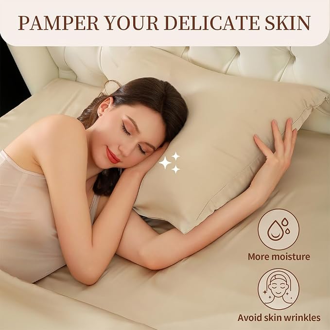 Mulberry Silk Pillowcase for Hair and Skin Standard Size 20"X 26" - Image 3