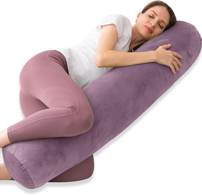 1 MIDDLE ONE Bolster Pillow for Bed, Long Round Body Pillow for Adults by 1MIDDLEONE