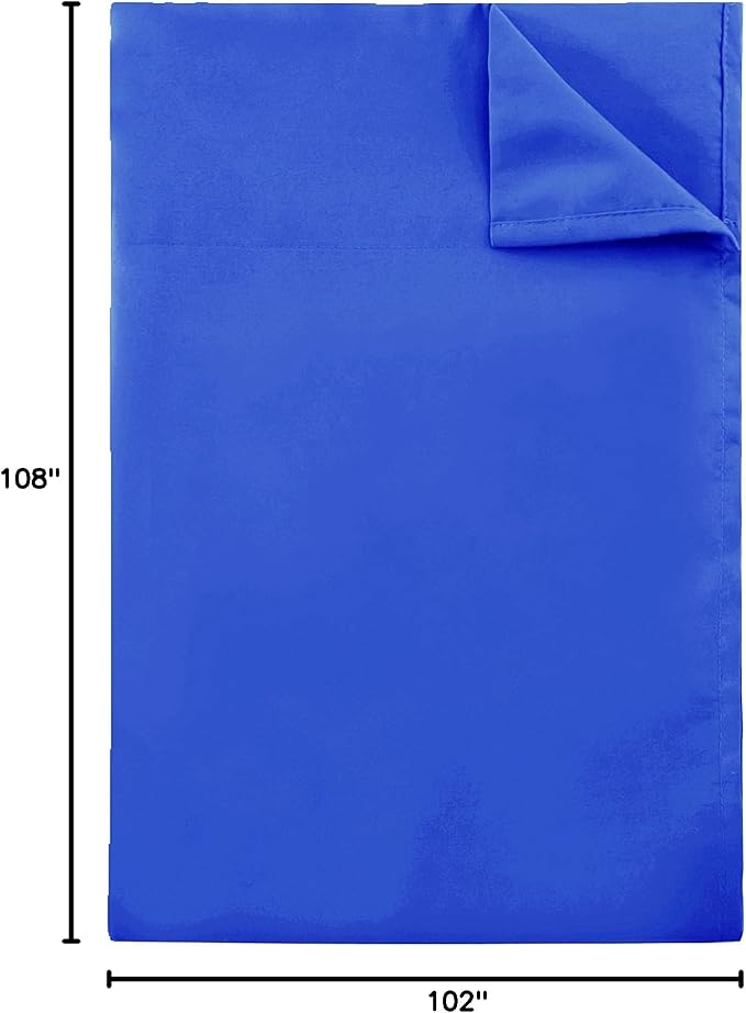Sfoothome Royal Blue Flat Sheet, Ultra Soft and Comfortable Microfiber Top - Image 6