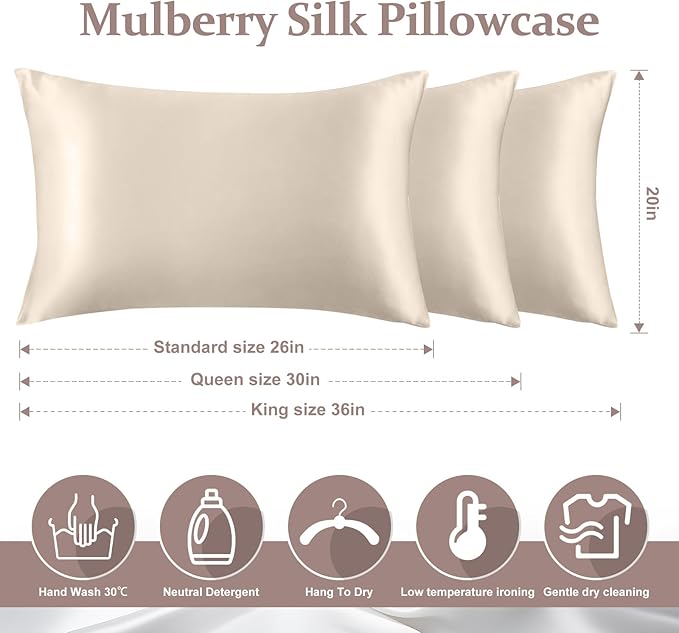 2 Pack 100% Pure Silk Pillowcase - Image 6