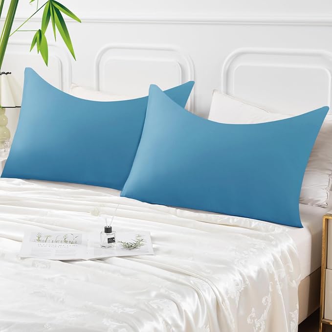 Curved Pillow Case Queen Size, Side Sleeper Pillow Cases Cover Cooling Rayon - Image 7