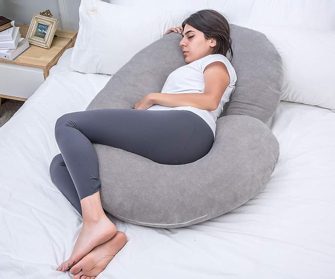 1 MIDDLE ONE Pregnancy Pillow, C Shaped Full Body Pillow - Image 3