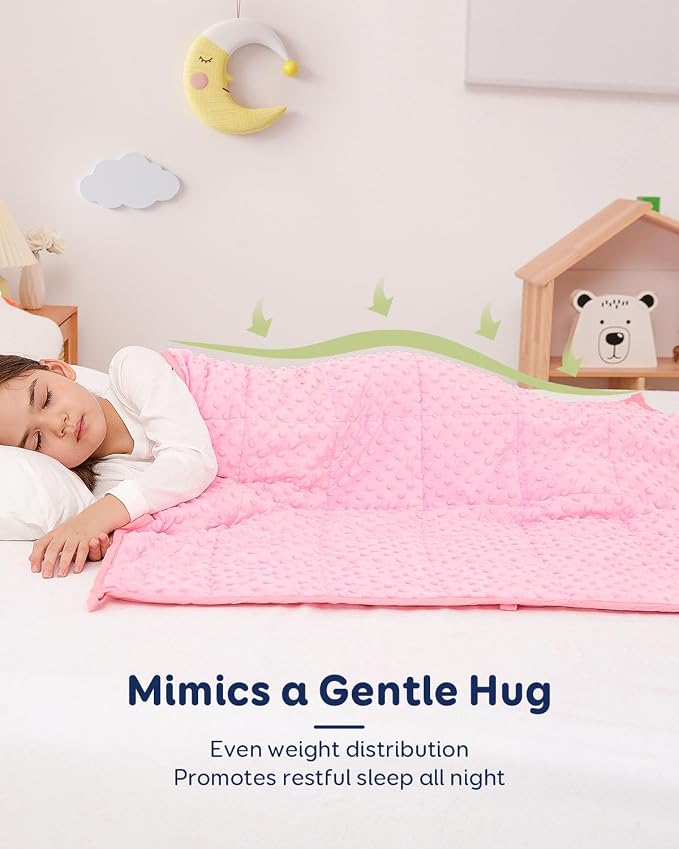 Kivik Weighted Blanket 10 lbs, Small Minky Dotted Blankets, Soft Heavy Blanket - Image 2