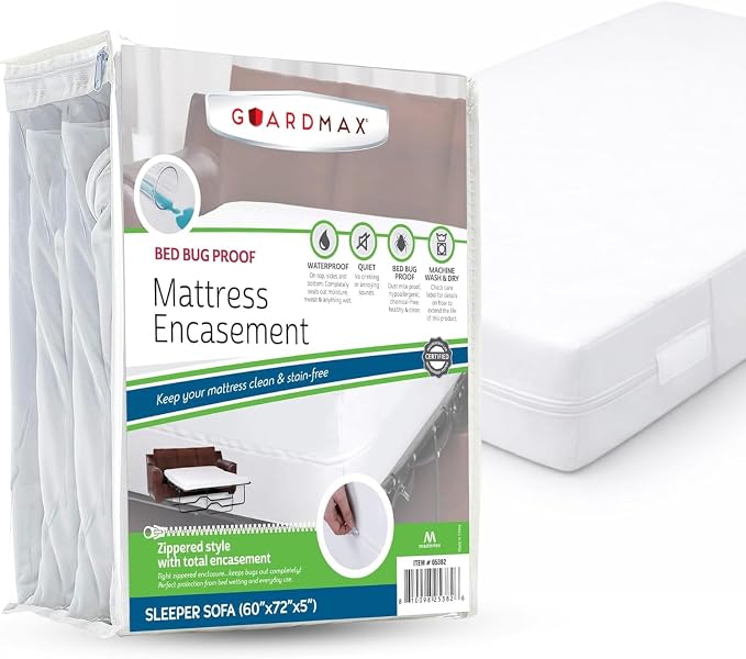 Guardmax Jersey Knitted Sleeper Sofa Zippered Mattress Encasement by Guardmax