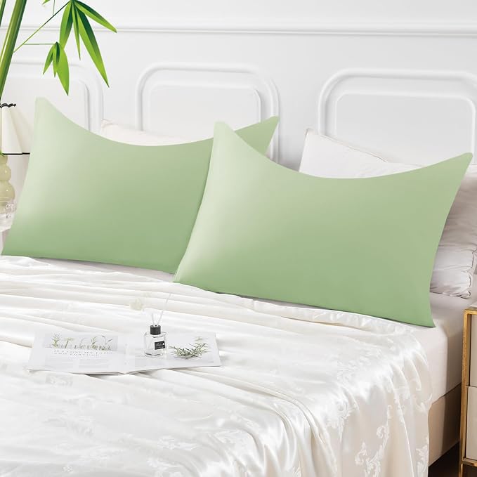Curved Pillow Case Queen Size, Side Sleeper Pillow Cases Cover Cooling Rayon - Image 7