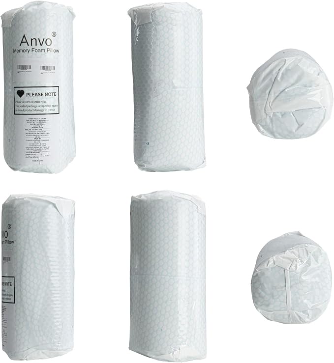 Anvo Memory Foam Pillow, Neck Contour Cervical Orthopedic Bed Pillow - Image 8