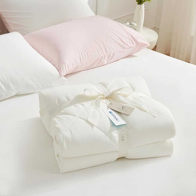 Cozy Bliss Cooling Comforter California King Size, Oversized Cooling Blanket - Image 4