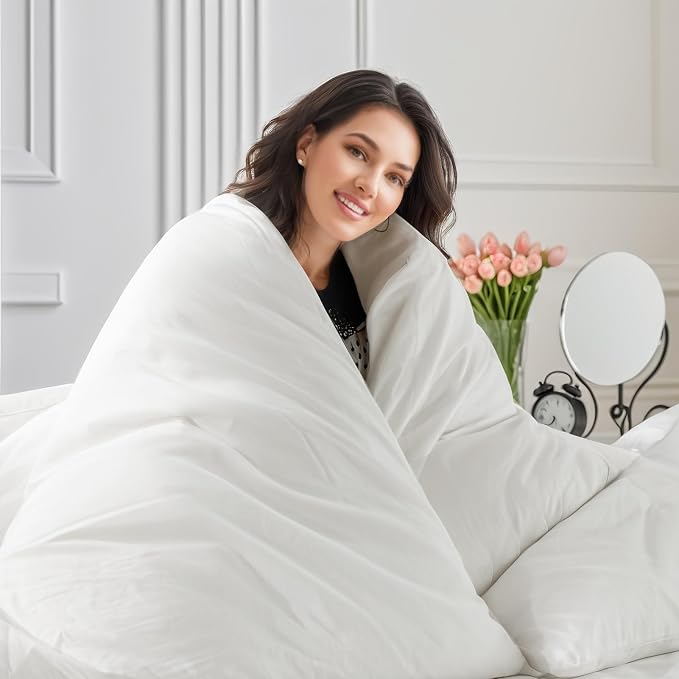 NEXHOME PRO Duvet Cover Set 100% Washed Cotton Full Size Linen Feel Textured - Image 6