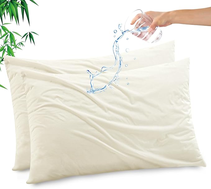 Gogreen Bamboo Rayon Waterproof Pillow Protector, Breathable Pillow Cover by GOGREEN