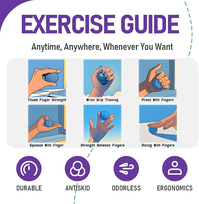 3 Pack Stress Balls for Adults, Squeeze Balls for Hand Therapy, Hand - Image 7