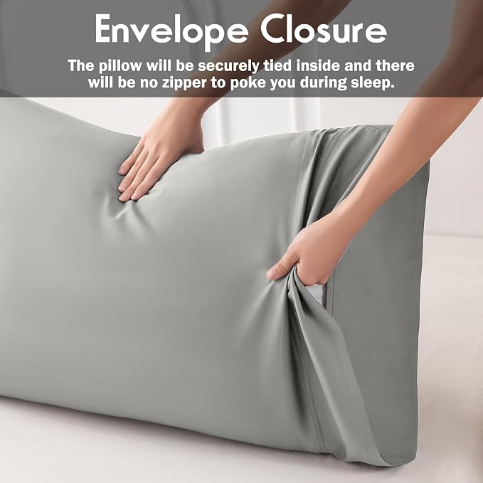 Pillowcases Standard Size 2 Pack, Cooling Viscose Pillow Cases - Image 4