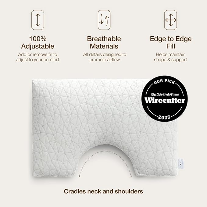 Coop Home Goods Original Cut-Out Adjustable Pillow, King Size Bed Pillows - Image 5