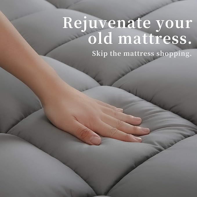 COONP Twin Mattress Topper, Extra Thick Pillowtop, Cooling Plush Mattress Pad - Image 5