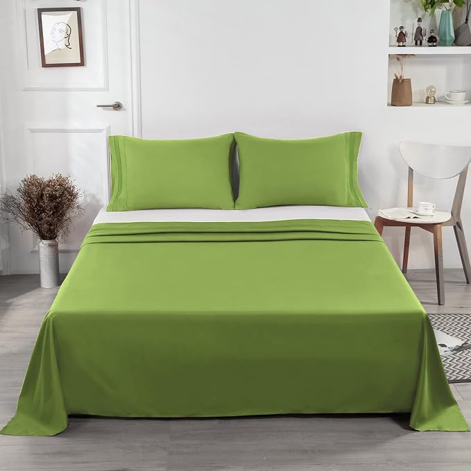 Lirex Flat Sheet, Full Size Extra Soft Brushed Microfiber 1800 Microfiber Flat - Image 6