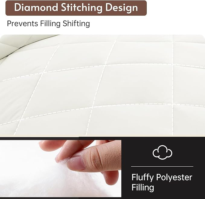 MUXHOMO 7 Pieces King Comforter Set, Reversible Bed in a Bag King Size - Image 7