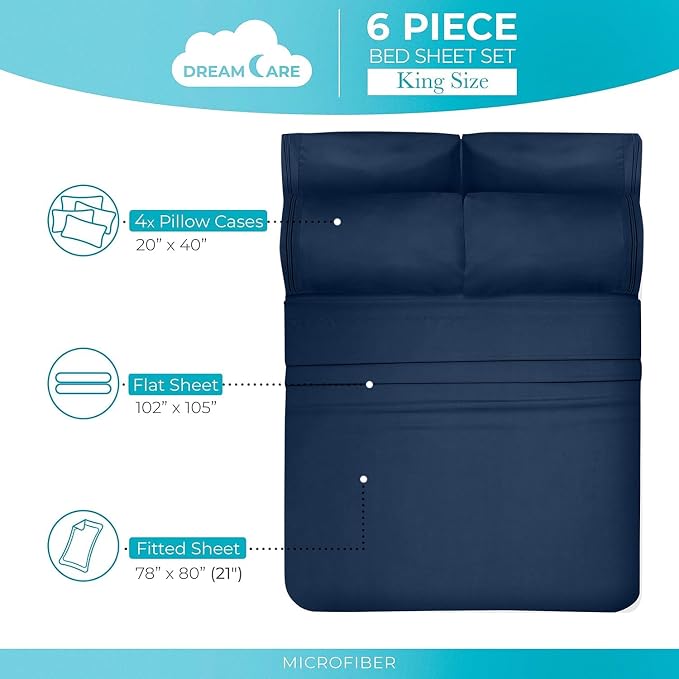 DREAMCARE California King Sheet Sets - Image 4