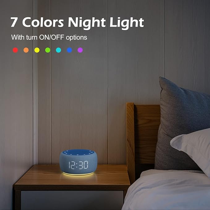 Buffbee Sound Machine & Alarm Clock 2-in-1, 0-100% Clock Face Brightness - Image 7