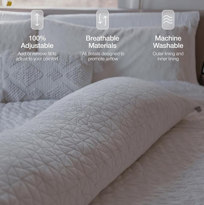 Coop Home Goods Original Adjustable Body Pillow, 20x54 Long Pillow - Image 5