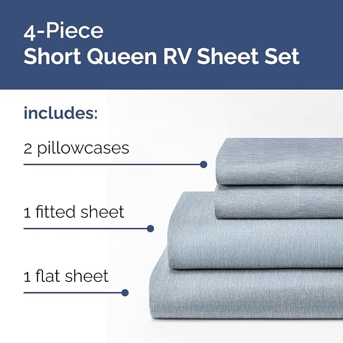 RV Short Queen Sheet Set 60 X 75 - Image 2